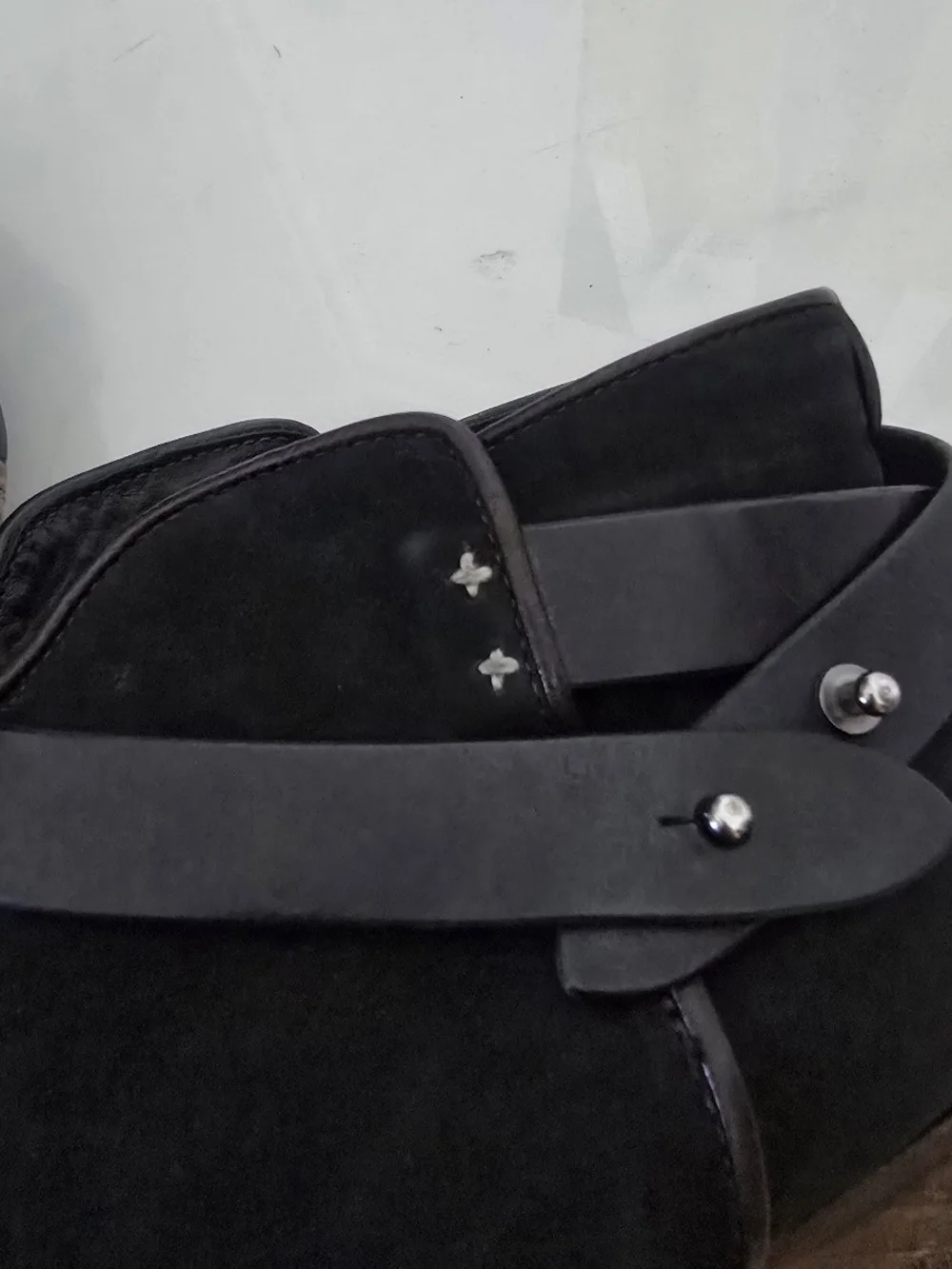 Rag & Bone Black Harrow Suede Leather Ankle Boots Size 8 / 38